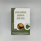Grana padano, papavero e pepe nero